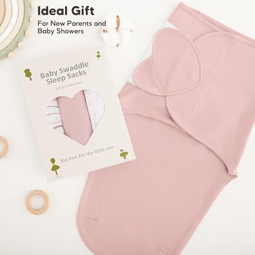 Image of Susurration Swaddle Sleep Sacks 3 Pack 100% Muslin Cotton Swaddle Blanket Small Baby Wrap for 0-3 Months Newborn Sleep Sack Girls,Boys,Infants Essentials,Adjustable Wearable Sleeping Sack(Purple)