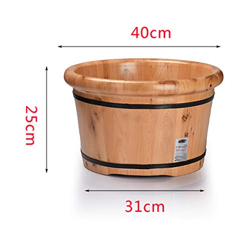 Baño de pies de madera cedro spa pedicure miniatura 5