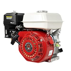 YIYIBYUS GX160 Gas Engine 6.5HP 4 Stroke 160CC Motor, Shaft 20mm Diameter OHV Industrial Grade Gasoline Powered Multi-Use Engine Air Cooled Pull Start (6.5HP)