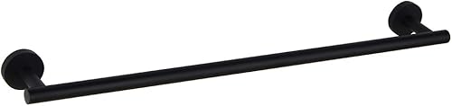 GERZWY Toallero de baño de acero inoxidable de 30 pulgadas, color negro mate, estilo contemporáneo, montaje en pared para baño, cocina, AG1101C75-BK