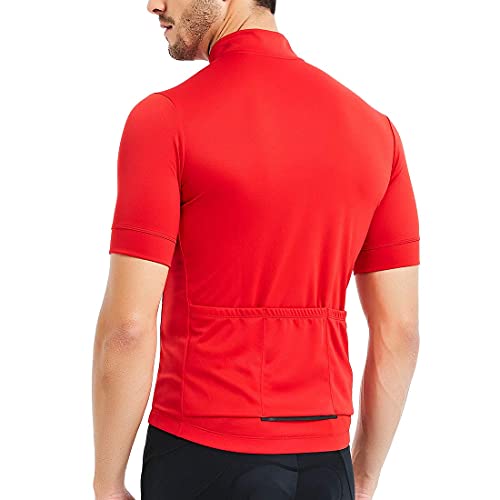 Maillot cyclisme homme rouge Catena taille M à manches courtes respirant