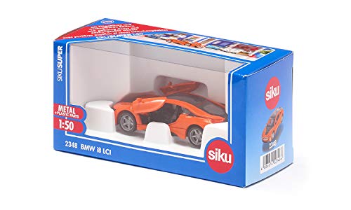 Siku BMW i8 LCI coche deportivo 1:50 naranja/negro miniatura 7