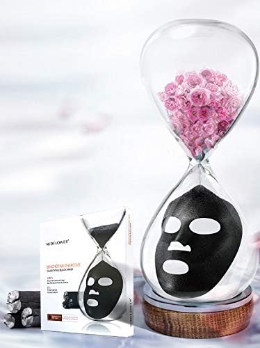 Binchōtan Charcoal Clarifying Black Mask with Damascena Rose Water box of 5 | Deep cleanse skin to reduce break-outs, Detoxifying Hydration Brightening