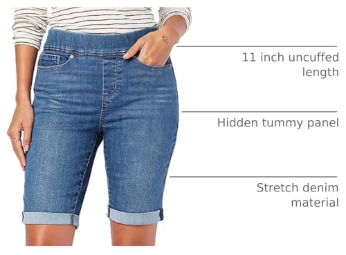 Levi Strauss Signature Gold Women's Totally Shaping Pull-On Bermuda Shorts Mid-Rise Stretch Denim (Also Available in Plus Size), (New) Out of Town, 20 Plus - image 4