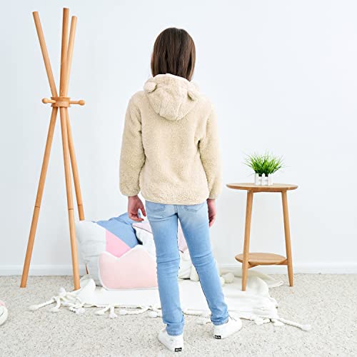 Image of Toddler Girls Boys Fleece Hoody Jacket Zip Up Teddy Coat Warm Winter Outwear