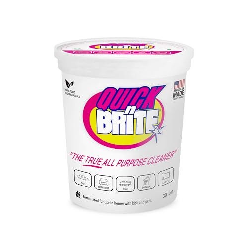 Quick 'n Brite All Purpose Cleaning Paste – Kid & Pet Safe, Powerful Multi-Surface Cleaner for Kitchens, Carpets, BBQ, Tubs & More – 32 oz Biodegradable