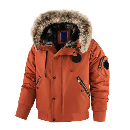 Chaqueta Hombre Invierno Plumon de Pluma Ultra Ligero Parka Color Sólido Abrigo para Otoño e Superior Holgado y Cómodo Acolchado Cazadora Bomber
