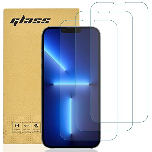 gueche [3 Unidades Protector de Pantalla para iPhone 13 Pro Max, Cristal Templado para iPhone 14 Plus Fácil Instalación, Vidrio templado 9H,Alta Definicion,Anti-Arañazos
