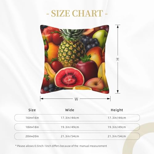 Housse de coussin en similicuir motif fruits frais lot de 2 carrées style rustique - 3