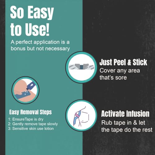 Image of Heali Kinesiology Tape with Magnesium and Menthol, 20 Pcs Precut Strips, K Tape Roll, Knees, Physical Therapy Sports Tape for Muscles and Joints, Water Resistant, Blue Inspo