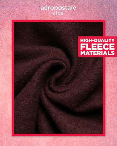 AEROPOSTALE Girls Sweatsuit Set - 2 Piece Fleece Hoodie Sweatshirt, Flare Jogger Sweatpants - Track Suit Set for Girls, 7-164