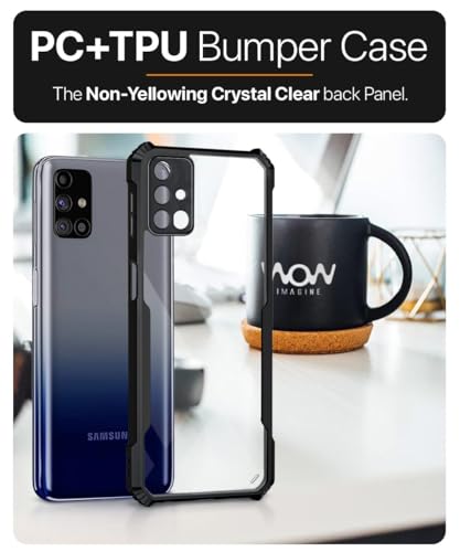 Image of WOW IMAGINE Shock Proof Series Protective Case for Galaxy M31s - Transparent Bumper 360 Degree Camera Protection with AirEDGE Technology Hard Back Case Cover for Samsung Galaxy M31s