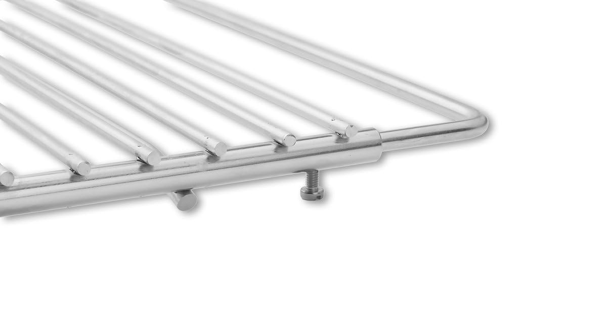 Griglia barbecue inox regolabile 50–60 × 30 cm con manici