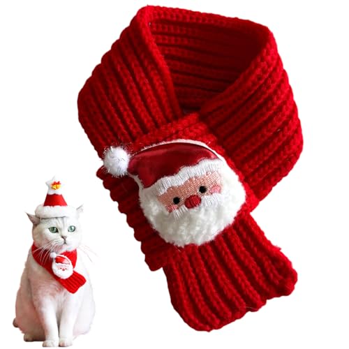KEQAR Disfraz de Navidad para perros, bufanda de Navidad, disfraz de perro, disfraz de perro, ropa de Navidad, ropa para perros, color rojo, para Navidad, ropa para mascotas (L)