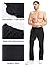 EIGIOO Men's Athletic Sweatpants Lightweight Quick Dry Water Resistant Running Pants with Zip Pockets for Gym Jogging Lounge Black L