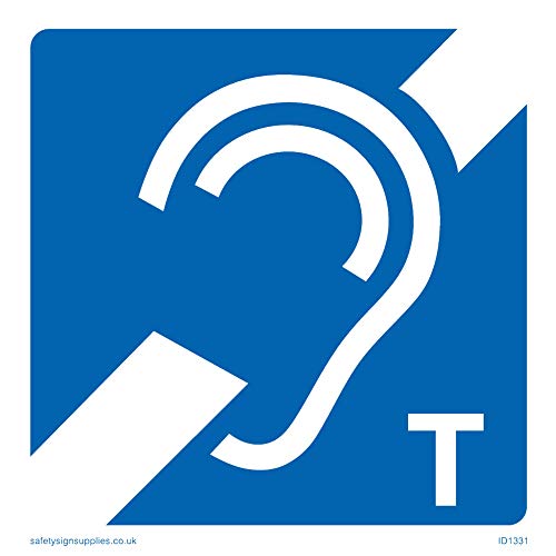 Viking signos id1331-s85-v con T de inducción magnética Símbolo Sign, vinilo, 85 mm x 85 mm W