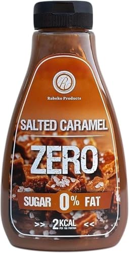 Rabeko Zero Sauce Salted Caramel صوص الكراميل المملح بدون سكر | Zero Calorie Zero Sugar Zero Fat Low Carb & Keto Friendly Sauce 350ml