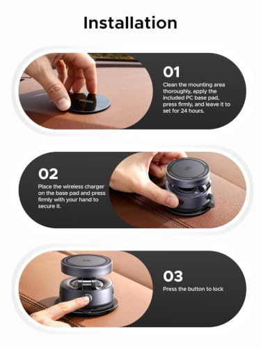 UGREEN 25W Qi2.2 MagSafe Compatible Wireless Car Charger Mount, Suction Cup - image 8