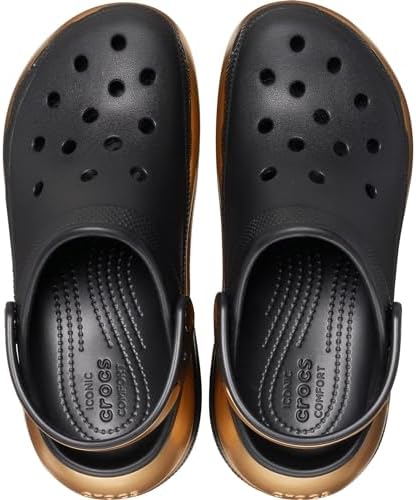 Crocs Unisex-Adult Mega Crush Clogs, Black/Gold, 7 SG Men/ 9 SG Crocs Unisex-Adult Mega Crush Clogs, Black/Gold, 7 SG Men/ 9 SG