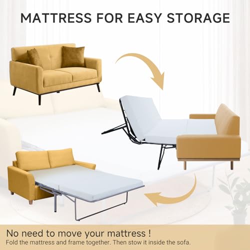 LILYPELLE Sofa Bed Mattress Replacement 4 Inch - Memory Foam Sofa Beds Mattress for Sleeper Sofas and Hide a Bed Couches, Pull Out Couch, Sofas Not Included,Full Size 72\" L x 53\" W x 4\" H - Thumbnail 5