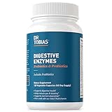 Dr. Tobias Digestive Enzymes with Probiotics, Prebiotics and Postbiotics Bromelain, Amylase, Lipase, for Better Digestion & Immune Function, 120 Capsules 60 Servings (2 Daily)