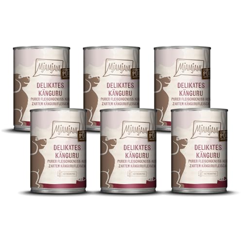 Produktbild von MjAMjAM purer Fleischgenuss Känguru Nassfutter für Hunde - 6 x 400 g
