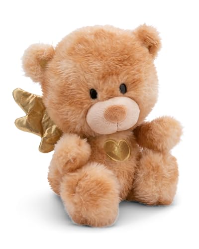 NICI Peluche ángel de la Guarda Oso La La Bearie 28cm en Caja de Regalo marrón - Juguete Hecho de Suave Tejido Peludo para abrazar y Jugar, para niños y Adultos, Gran Idea de Regalo, 61184