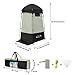 G4Free Camping Shower Tent, Privacy Tent Dressing Changing Room, Portable Toilet, Rain Shelter for Camping Beach with Carrying Bag (Black)