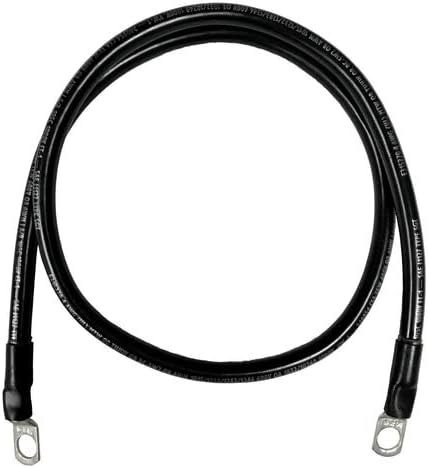 Marine Battery Cable, 2 AWG Gauge, Tinned Copper w/PVC, 14 Lengths & 2 Lug Sizes