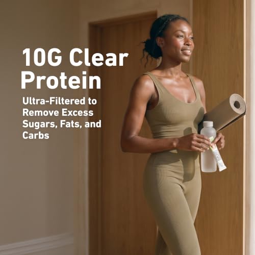 Image of Isopure Clear Protein Stick Pack, Strawberry Kiwi, 20 Count (Pack of 1)