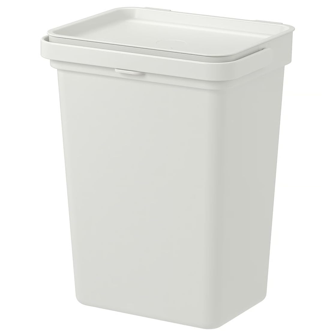 Luckora Hallbar Light Grey 10L Recycling Bin | Durable Plastic Waste Bin | Small Trash Can for Home, Kitchen, Office Use