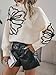 Verdusa Women's Old Money Clothes Floral Mock Neck Long Sleeve Sweaters Dressy Embellished Pullover Knit Tops Beige Medium