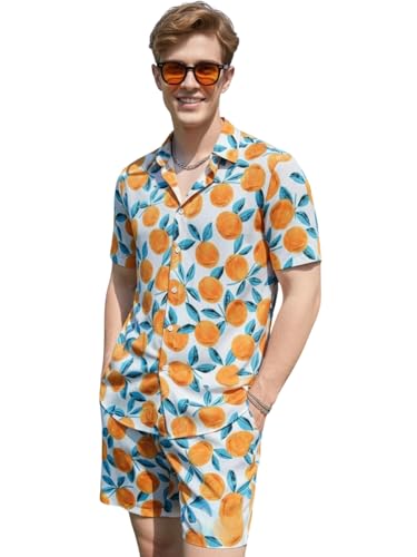 Image of DHRUVI TRENDZ Men Rayon Printed Co-Ord Set | Cord Set | Night Suit | T-Shirt and Shorts Set | Night Dress | Pyjama Set