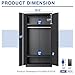 BYNSOE Metal Armoire Wardrobe Closet with 2 Doors 72'' Wardrobe Cabinet with Hanging Rail Metal Closet with Adjustable Shelves for Bedroom Require Assembly (Black, 72inch)
