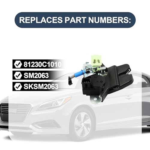 Image of HiSport Trunk Rear Latch Door Actuator 81230-C1010 931960 - Compatible with Hyundai Sonata 1.6L 2.0L 2.4L Engines 2015 2016 2017 - Tailgate Tail Gate Latch Lock Actuator Motor Assembly