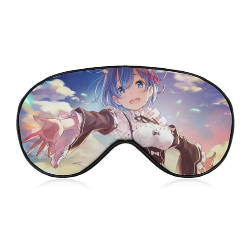 リゼロ レム Re ゼロから始める異世界生活 アイマスク 睡眠用アイマスク 遮光率99.99%以上 目隠し シルク アイピロ 眼罩 睡眠グッズ 快眠 安眠 圧迫感なし 通気性