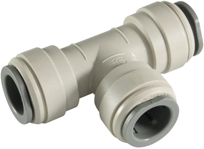 IPW Industries Inc -John Guest - (PI0216S) Acetal Union Tee Quick Connect Fitting - Grey 1/2" OD/Pack of 10