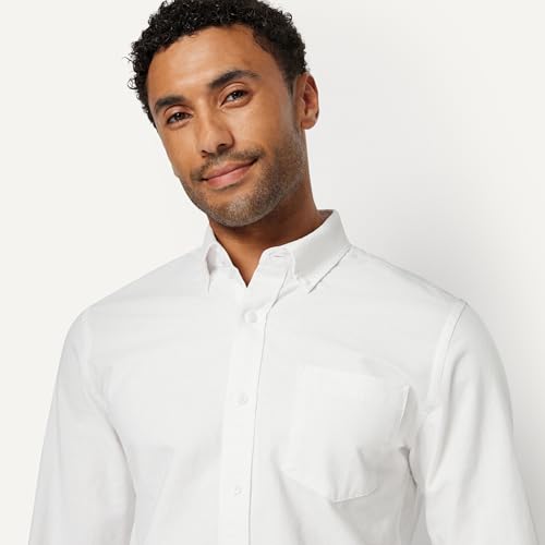 Image of Amazon Essentials Men's Long-Sleeve Pocket Oxford Shirt