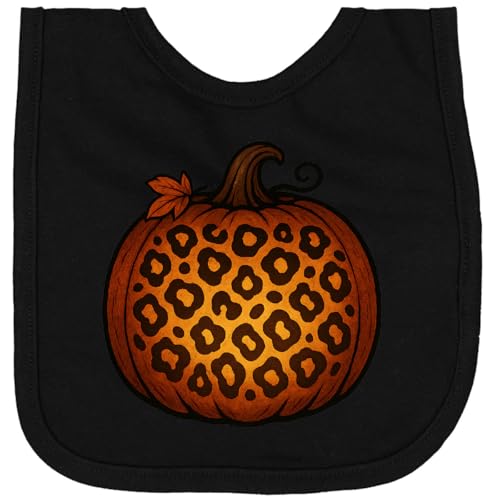 inktastic Halloween Leopard Print Pumpkin Newborn Bib