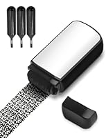 Identitätsschutz-Rollstempe, Identitätsdiebstahl-Prävention Sicherheitsstempel, Datenschutz Textschwärzer Sicherheits Set 1 Rollstempel und 3 Nachfüllkartusche