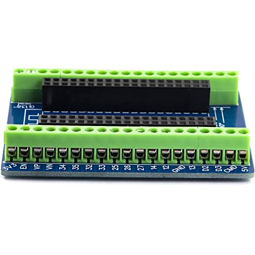 Image of for ESP32 Breakout Board 3.5mm / 0.14 inch Terminal GPIO Expansion Board for 0.9 inch / 1.0 inch Size ESP32 Module ESP-WROOM-32 ESP32-DevKitC (Pack of 2pcs)