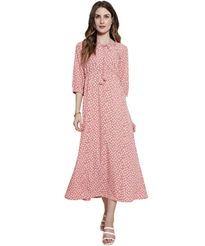 Image of AHANA Printed Crepe Maxi Dress