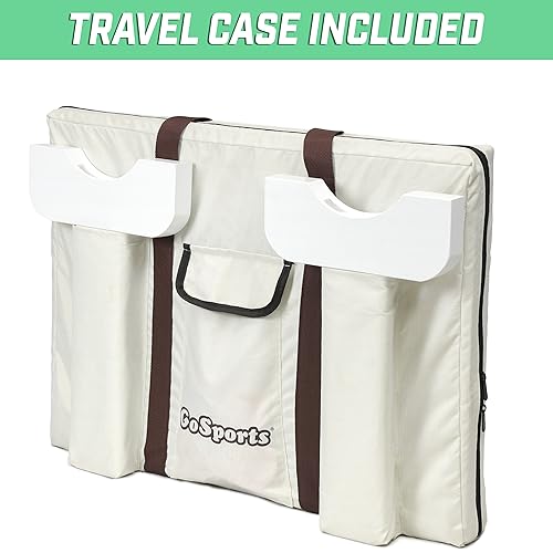 Image of GoSports 2 foot Width Giant 4 in a Row Game with Carrying Case, Made from Wood