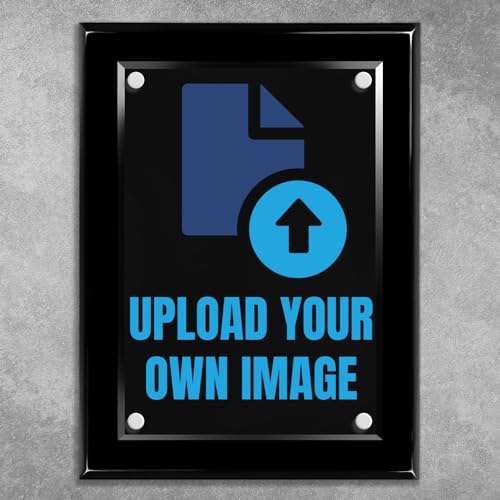 Personalized Upload Your Own Photo Award Plaque - Black Finish - Personalized Award - Upload Your Own Photo (8\" x 10\")