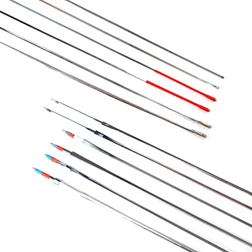 LEONARK Fencing Sword Spare Blade - Stainless Steel Alternative Blade for Epee Foil and Saber - #0#5 Replacement Fencing Blade for Adult and Child - 2 Pack with Blade Bag (Silver, 5 Epee)