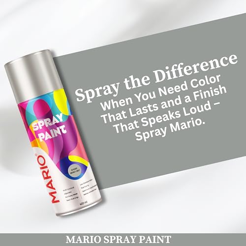 Image of Mario Spray Paint - 48 Haier Smokey Grey (400ml) | Smokey Grey Spray Paint for Home Decor, Automotive & Furniture Projects