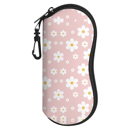 Image of Sunglasses Soft Case, Cute Ultra Light Portable Neoprene Zipper Eyeglass Glasses Case with Belt Clip for Men Women