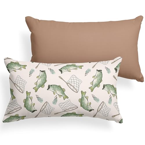 Image of Pobibaby - 2 Pack Premium Toddler Pillowcase - Ultra Soft Jersey Knit - Crib Pillow, Kids Pillow, Travel Pillow Case Cover (Gone Fishing)