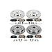 Power Stop KOE2303 Front and Rear Autospecialty Replacement Brake Kit OE Brake Rotors and Ceramic Brake Pads For 2003 2004 2005 2006 2007 2008 Honda Pilot