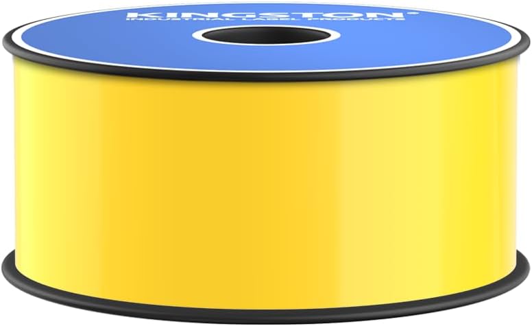Premium Vinyl Label Tape for Printer Labels, Label Maker Tape, Stick On Labels, DuraLabel, LabelTac, VnM, SafetyPro and Others, Yellow, 2'' x 150'